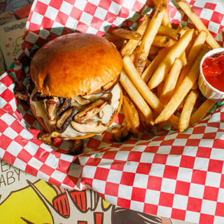 Mushroom Swiss Burger